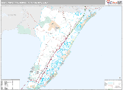 Ocean City Wall Map Premium Style